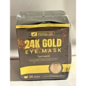 Taimand 24K Gold Eye Mask 30 Pairs Anti Puffiness Dark Circles Eye Patches‎